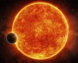 The planet orbits a red dwarf star, which is cooler than our sun.